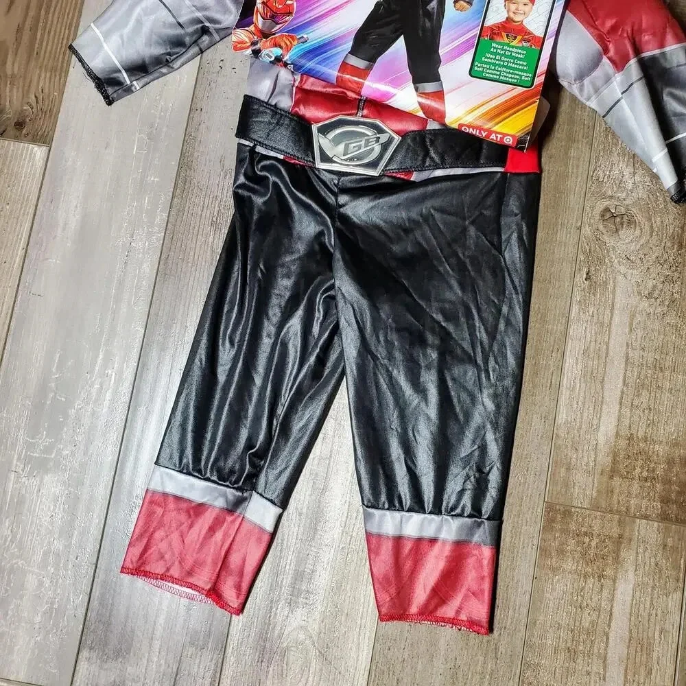NWT Power Rangers Red Ranger Beast Morphers Halloween Costume 2T With Muscles
